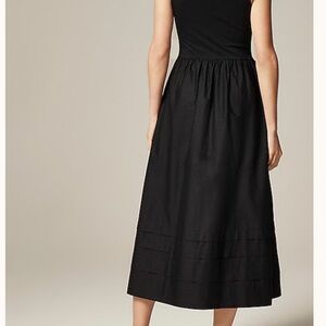 J. Crew Drop Waist Mixy Midi Dress Black